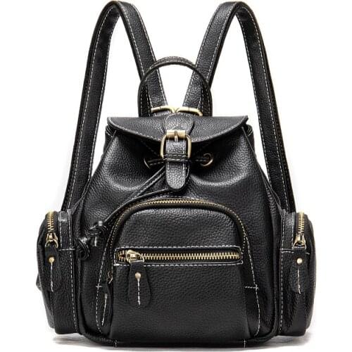 Female Bag2020years New Fashion Trendy Cuteminibackpack Genuine Leather Large Capacity Fashion Pouch Free Shipping