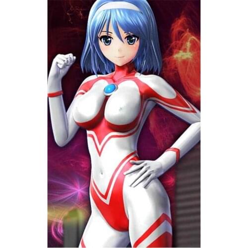 Ultra Girl Cosplay Costumes Spandex Giga Lady Zentai Catsuit Girls Women Halloween Bodysuit Free Shipping