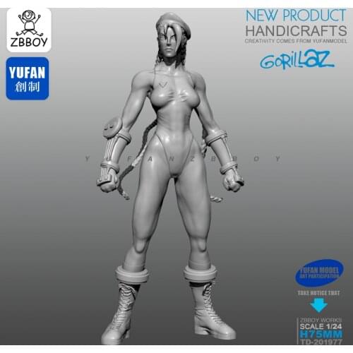 1/24 Resin Kits female boxers resin Soldier self-assembled 75MM TD-201977
