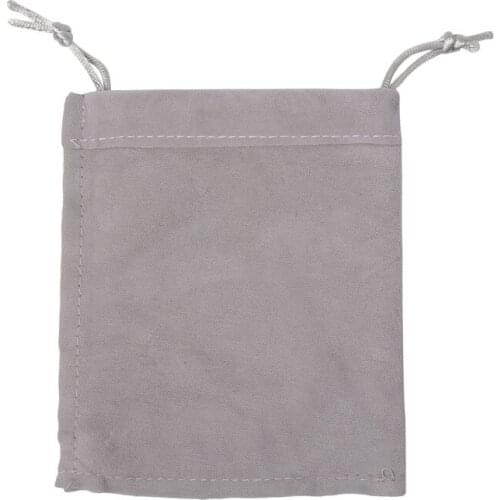 100 pcs/lot Small Grey Velvet Bag 9x12cm Charms Earrings Jewelry Packaging Bags Wedding Decoration Velvet Pouch Gift Bags