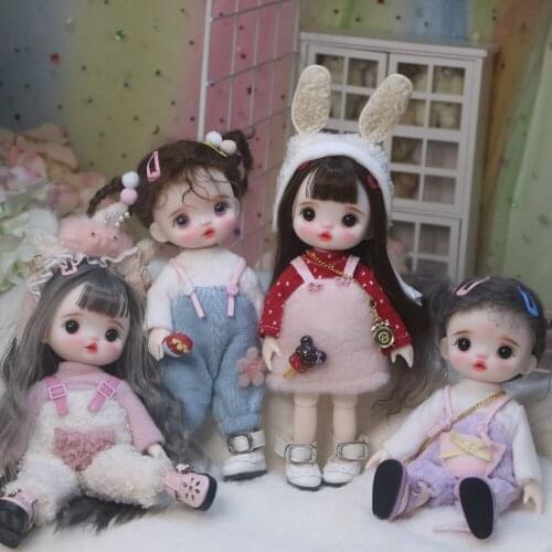 16cm Blyth Doll Joint Body Fashion BJD Toys Gift with Dress Shoes Wig Make Up