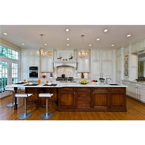 2020 traditional solid wood kitchen furnitures solid timber kitchen cabinets TK230