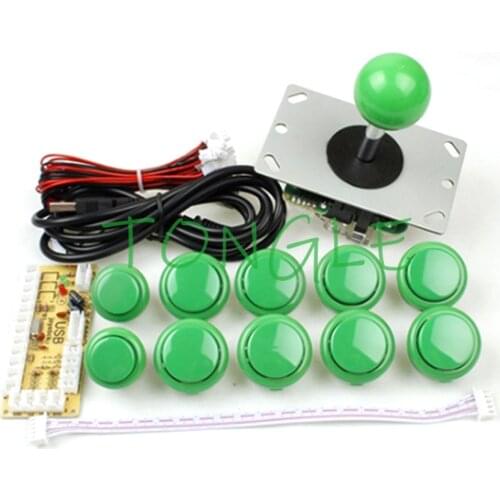Arcade Game DIY Parts kit for PC and Raspberry Pi 1/2/3 with Retro Pie 5Pin Joystick 8x 30MM and 2x 24MM Buttons Mame Kits Part