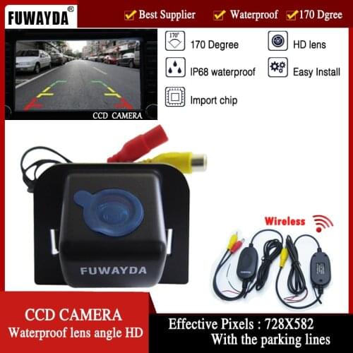 FUWAYDA Wrieless 170 degree Car Rear view camera Parking Camera Color Reverse Backup HD CCD Camera for TOYOTA Prius 2012
