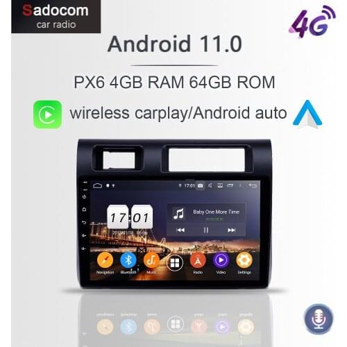 IPS Carplay PX6 Car DVD Player Android 10.0 4GB+64GB GPS autoradio wifi Bluetooth 5.0 For Toyota Land Cruiser Pickup 2019 2020