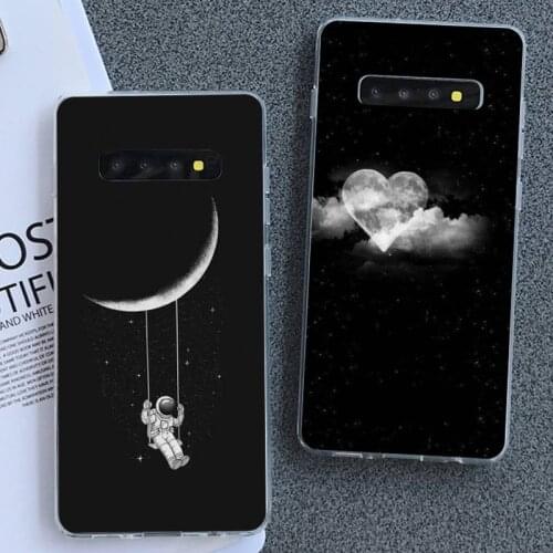 Space Moon Phone Case for Samsung GALAXY S10Plus E(lite) S7 S7edge S8 S8Plus S9 S9Plus S10