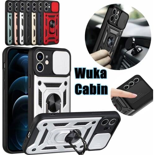 Webcam Protection Phone Case for iphone 12 11 pro max XR Xs max 8 7 6splus Coque Magnetic Car Stand Camera Anti-Fall Phone Cover