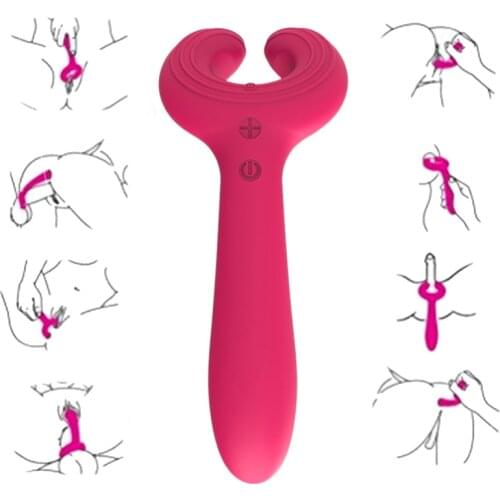 Sex Toy Penis Double headed Vibrator Breast Stimulation Clitoral Clip Vaginal for Female Men Couples Sexual Adult