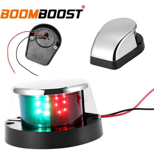 Bi-Color Lamp Navigation Light bow-shaped side light zinc alloy Red Green for Boat Marine Yacht 1 PC LED