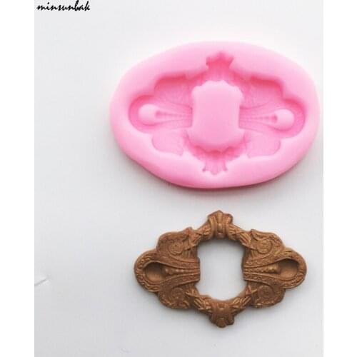 Minsunbak Embossed Fondant Silicone Mold DIY Cake Decorating Tools Chocolate Gumpaste Kitchen Baking