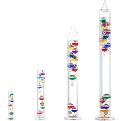 Creative Multi-Colored Spheres Galileo Thermometer Office Living Room Swing Ball Physics Temperature Gauge Home Table Decoration
