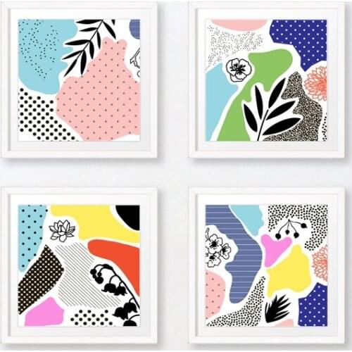 Trendy With Creative Universal Floral Prints Art Posters , Hand Drawn Abstract Floral Canvas Prints Artistic Home Decor