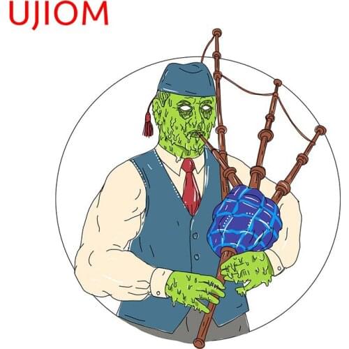 UJIOM Zombie Door Sticker Home Decoration Living Room Decor Moisture Proof Wall Stickers Cartoon Bathroom Decor Poster Decals