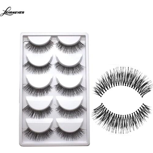 5 Pairs Natural False Eyelashes For Females Design Long Curl Thick Volume 3D Mink Waterproof Lashes Makeup Tools
