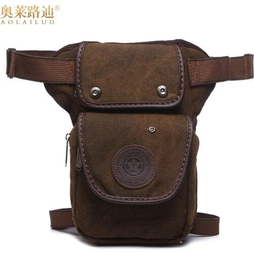 New fashion men waist bag leg bag Waterproof canvas Military thigh bag travel brand casual waist pack good quality