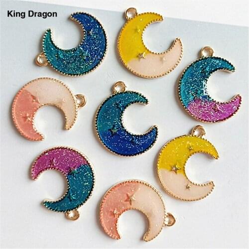 New Arrival Moon Charms Pendants for Jewelry Making DIY Necklace Bracelet Moon Pendants Handmade Accessories 10PCS/Lot KD610