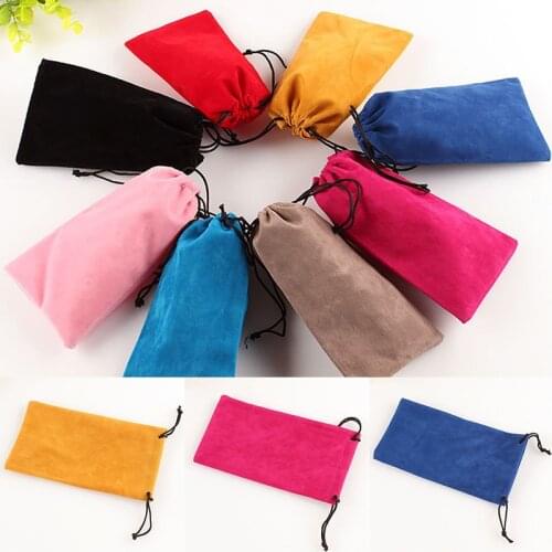 New Arrival Portable Sunglasses Bag Drawstring Pouch Bag Eyeglasses Pocket Soft Glasses Cloth Bags Eyewear Accessories