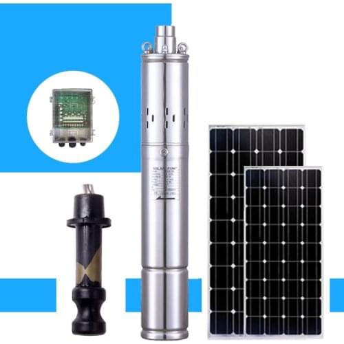 72V submersible solar power water pump brushless motor solar power water pump 180m solar powered submersible water pump