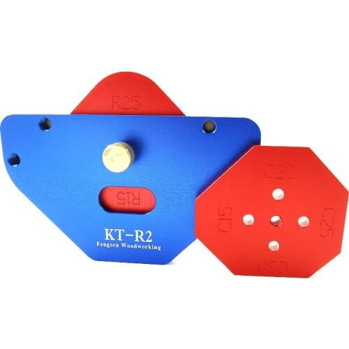 R/T Woodworking Fillet Gauge Aluminium Alloy Bevel Gauge Angle Ruler Contour Gauge Arc Radius Quick-Jig Round Corner Template