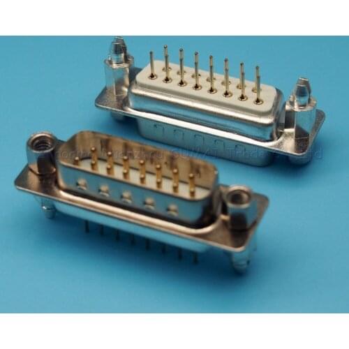 10pcs Harpoon DP15 Male VGA male Insert plate type DB15 male plug adapter With harpoon screw