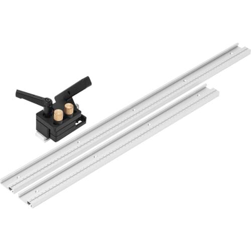 600/800/1000/1220mm Aluminum Alloy T-Track Woodworking T-slot Miter Track with Scale/Miter Track Stop