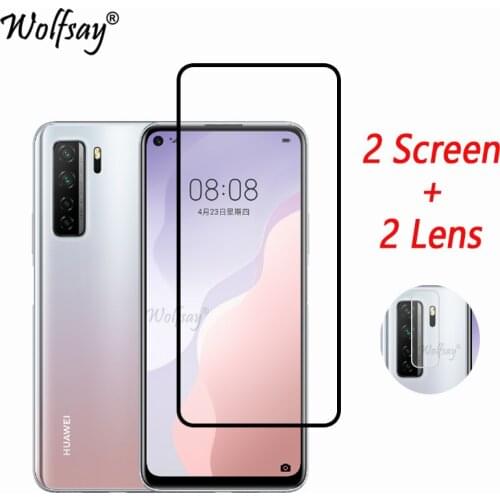 Full Cover Tempered Glass For Huawei Nova 7 SE Screen Protector For Huawei Nova 7 SE Camera Glass For Huawei Nova 7 SE Glass 6.5