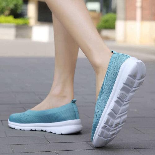 Womens Wedges Sneakers Running Shoes Sneakers Flying Woven Breathable Tennis Shoes 2021 Summer New Style