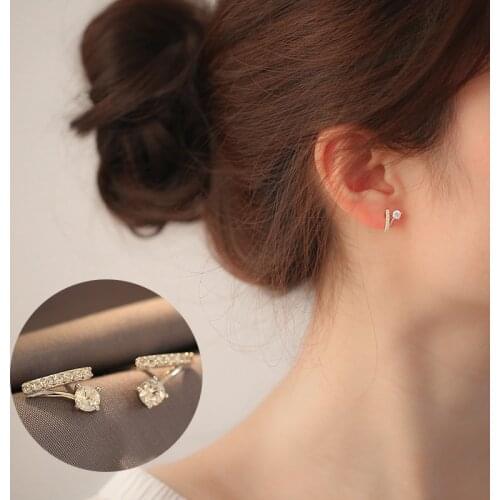 S925 Sterling Silver Earrings For Women Zircon Earrings Korean Simple Exquisite 2020 Fashion New Jewelry Wholesale