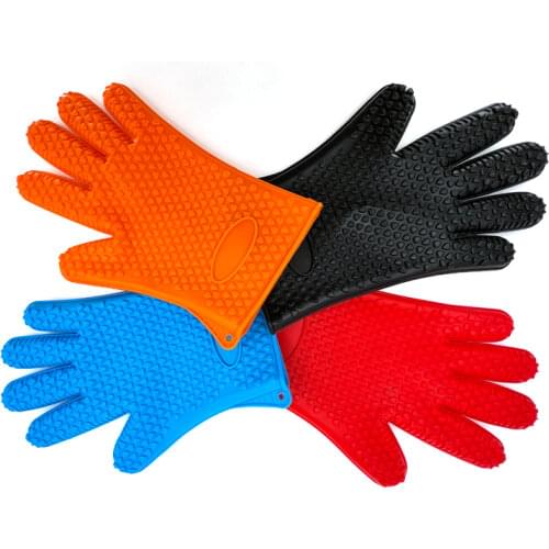 1 piece food grade Heat Resistant Silicone Kitchen barbecue oven glove Cooking BBQ Grill Glove Oven Mitt Baking gloves