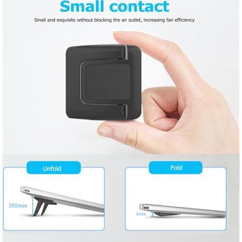 2x Laptop Holder Notebook Stands Plastic Mini Laptop Riser Invisible Stands Foldable Notebook Cooling Holder