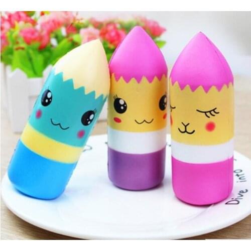 5pcs/lot Soft Squishy Kawaii Pencil Jumbo Toy Slow Rising for Children Adults Relieves Stress Anxiety Home Decoration Model