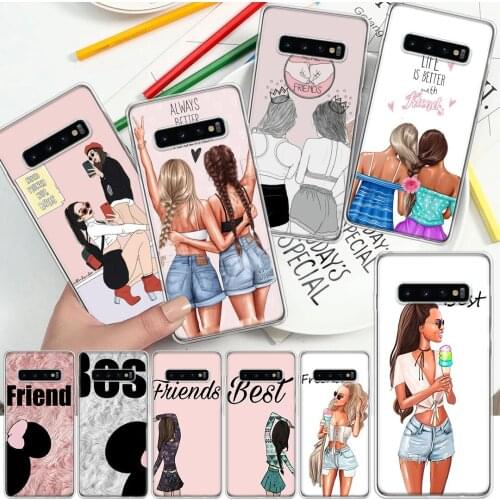 Girls Best Friends Forever BFF Phone Case For Samsung Galaxy A51 A71 A70 A50 A40 A30 A21 A20E A10S A41 A01 A6 A7 A8 A9 Plus + So