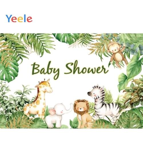 Newborn Baby Shower Birthday Party Tropical Jungle Forest Animal Backdrop Photography Background For Photo Studio Photophone
