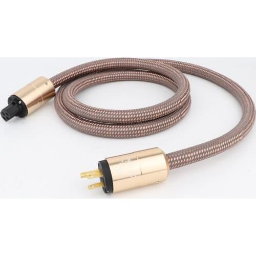 High-end Schuko Power Cord CD Amplifier Amp EU/US Power Plug Cable HIFI AC Mains Power Cable Schuko Power line