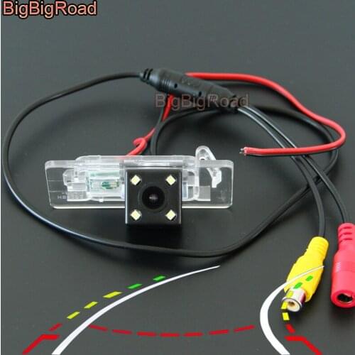 BigBigRoad Car Intelligent Dynamic Trajectory Tracks Rear View Backup Camera For Audi S6 S3 8P B7 8E 8H A6 RS4 RS6 C6 4F Q7 SQ7