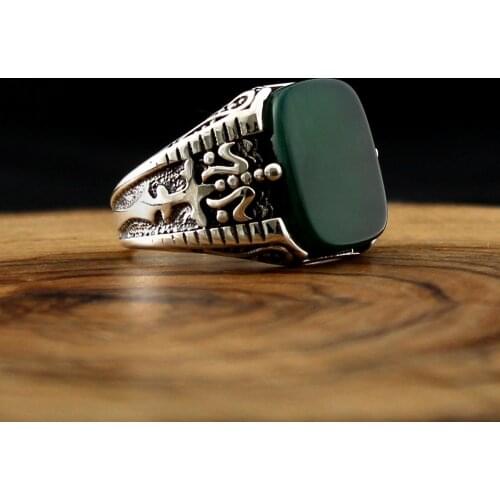 925 Sterling Silver Natural Stone Ring For Men Onyx Zircon Aqeq Stones Jewelry Fashion Vintage Accessory All Size