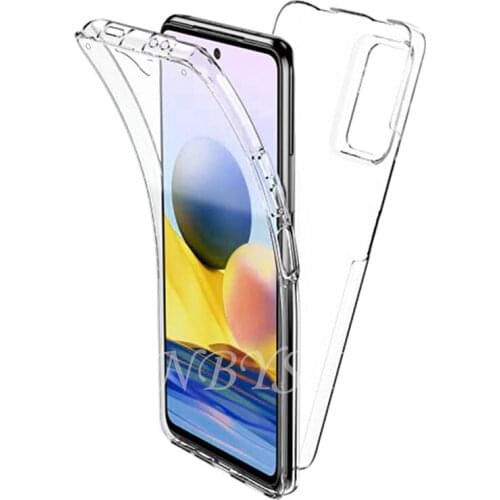 Crystal Silicone Full Cover For Xiaomi Redmi Note 10 5G 10S 4G 360 Double Bumper Case On Redmi Note 10 Pro Max Shockproof Fundas