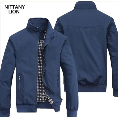 2021 Spring Autumn Casual Solid Fashion Slim Bomber Jacket Men Overcoat New Arrival Baseball Jackets Mens Jacket Top