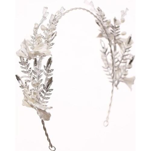 New street prop shooting headwear handmade alloy leaf headband headband earrings set hair accessories LL@17