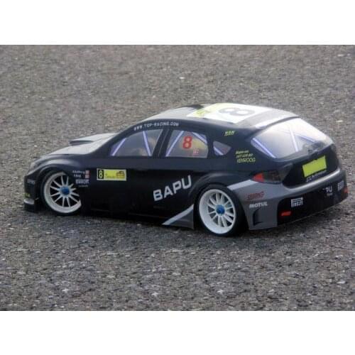 YUKALA S038 1:10 PVC painted body shell for 1/10 RC hobby racing car black+blue 1pcs/lot