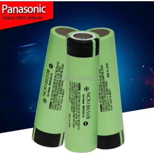 Original Panasonic 18650 NCR18650B 3400mah Rechargeable Lithium battery 3.7V Discharge Current 20A For LED Flashlight batteries