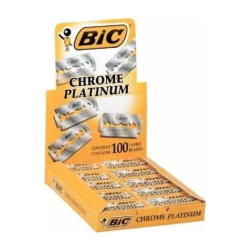 Platin krom çift kenarlı tıraş bıçağı, 100 adet, 20X5 paket