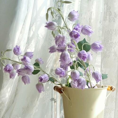 Nordic Ins style colorful Campanula Simulation Phoenix Orchid Pretty Fake flower Home Garen Decor ornaments Artificial Bouquet