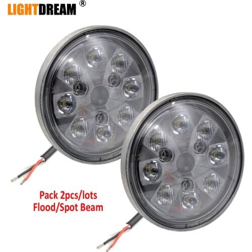 LED Cab/Fender/Hood Light 12V 24V Led Sealed Beam For New Holland,Case,Allis Chalmers,Construction Equipment,Crawler Dozer+ x2pc