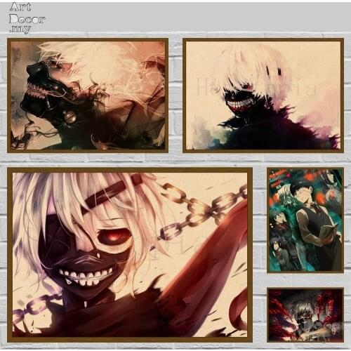 Tokyo Ghoul Retro Kraft Paper Movie Poster For Home Art Decoration Posters