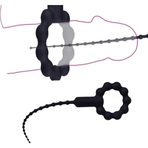 Vibrating ring penis urethral catheter extender sleeve Penis Plug Catheters Sounds Sex Toys for Men Medical Themed Toys