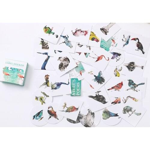 Cute Cartoon birds Memo pad Stickers Posted It Kawaii Planner Scrapbooking Stationery Sticker Escolar School Supplies