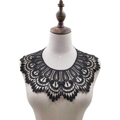 Hollow Lace Fake Collar High Quality Fabric Embroidered Neckline For Women Diy Dresses Applique Neckline Sewing Collars
