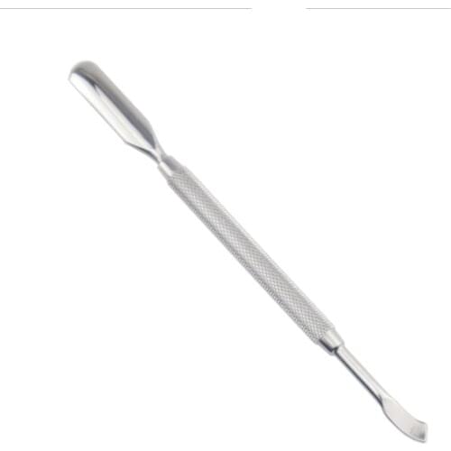 1PC Silver Fashion Design Double Head Stainless Steel Cuticle Nail Pusher Manicure Tool Dead Skin Push For Nail Women Men