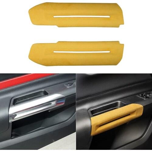 2PCS Car Inner Door Handles Decoration Cover Trim Sticker Styling for Ford Mustang 2015 2016 2017 2018 2019 2020 Accessories